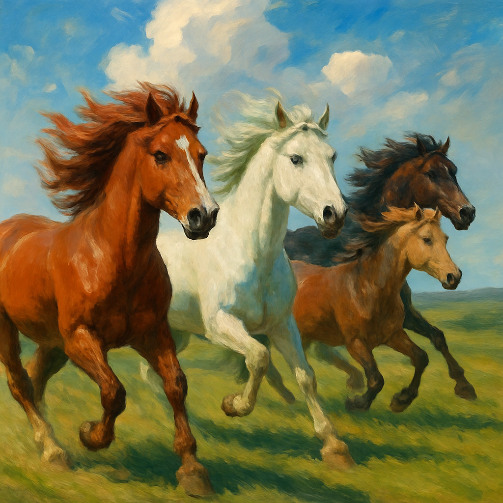 Horse's Freedom Gallop DIY Paint By Diamonds