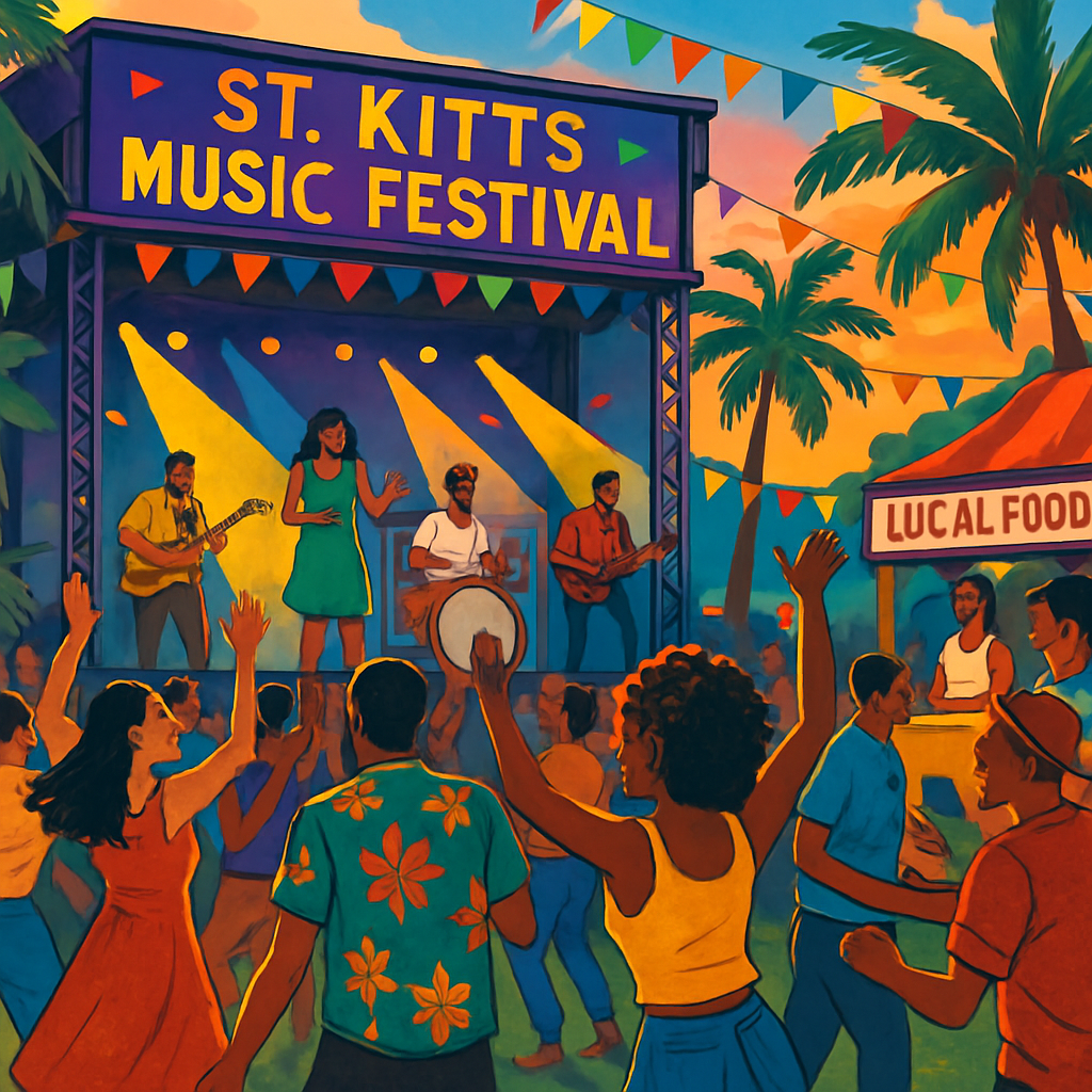 St. Kitts Music Festival - St. Kitts And Nevis Painting By Diamonds Kit