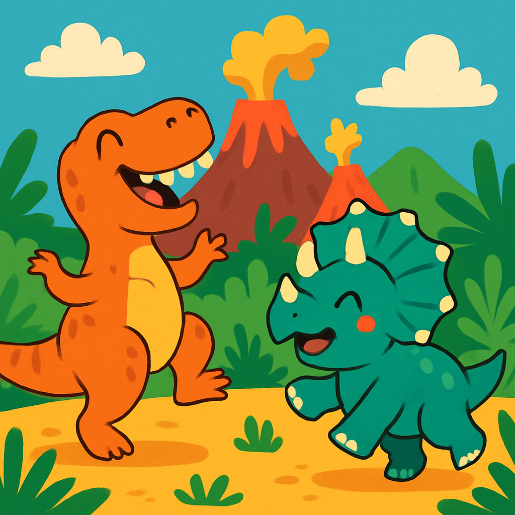 Dancing Dino Friends Paint By Diamond