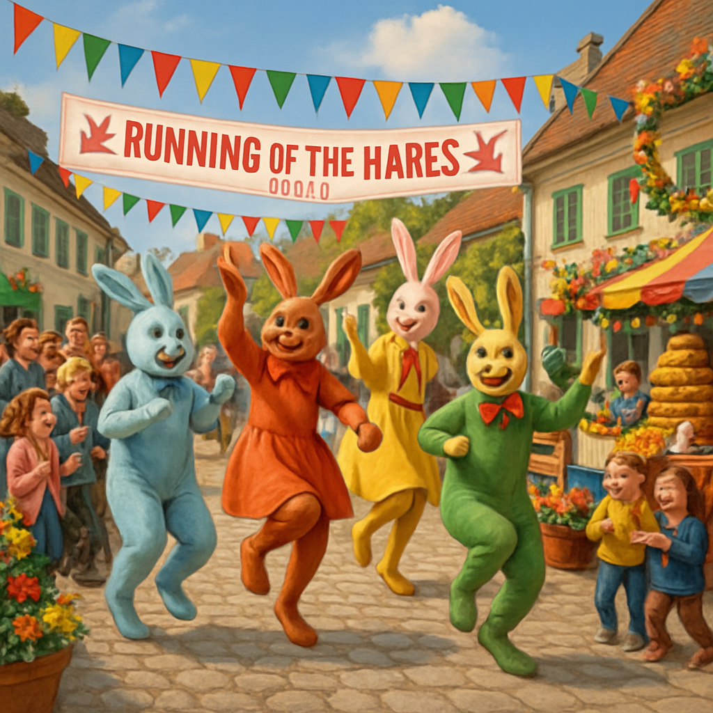 Running Of The Hares - Hungary Painting By Diamonds Kit