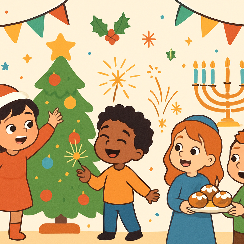 Lively Holiday Celebration Paint By Diamond