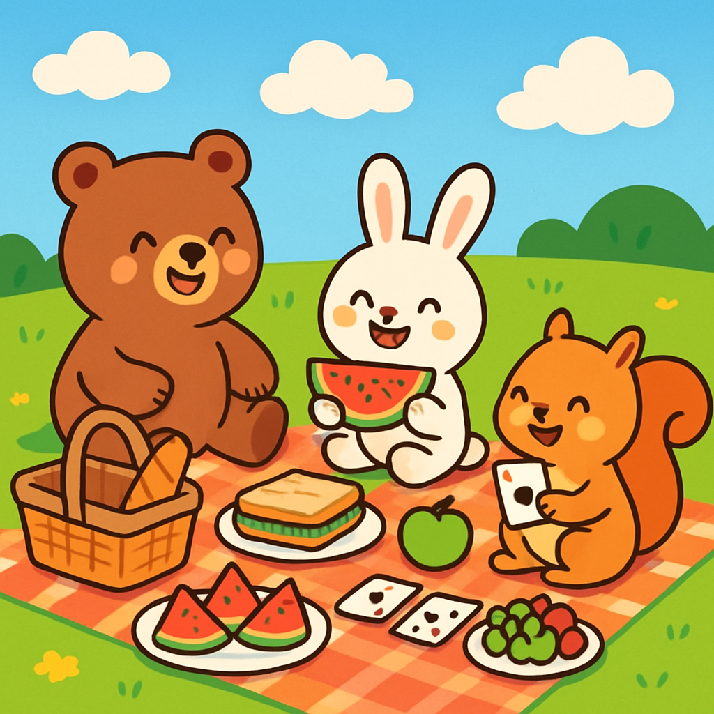 Lively Animal Picnic Paint By Diamond