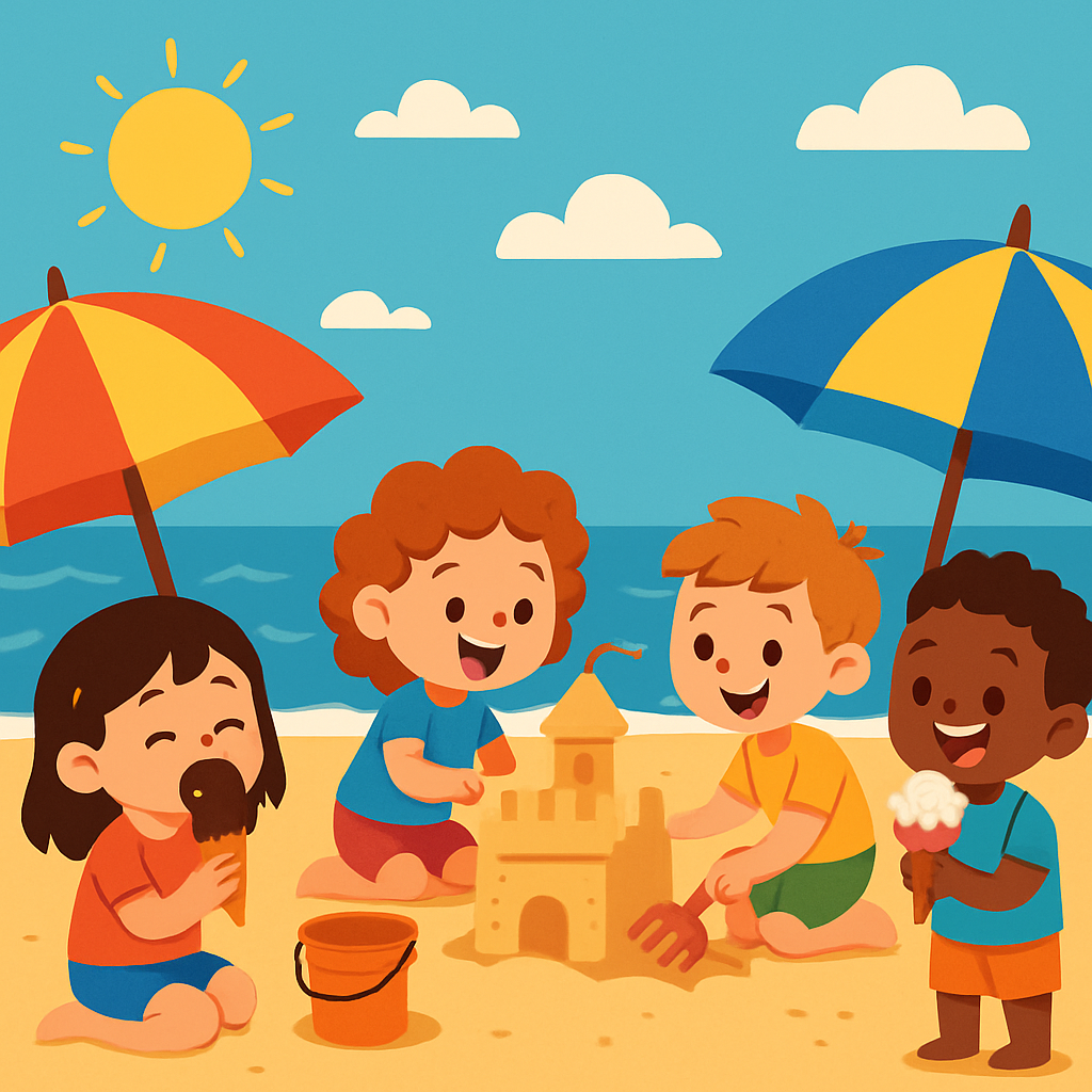 Cheery Beach Fun Paint By Diamond