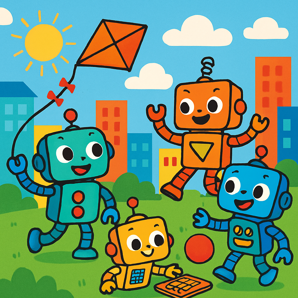 Whimsical Robot Adventure Paint By Diamond