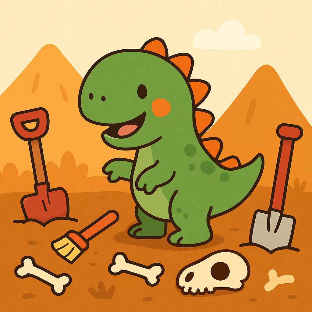 Dinosaur Dig Site Paint By Diamonds Art
