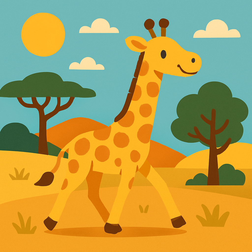 Giraffe Safari Stroll Paint By Diamonds Art
