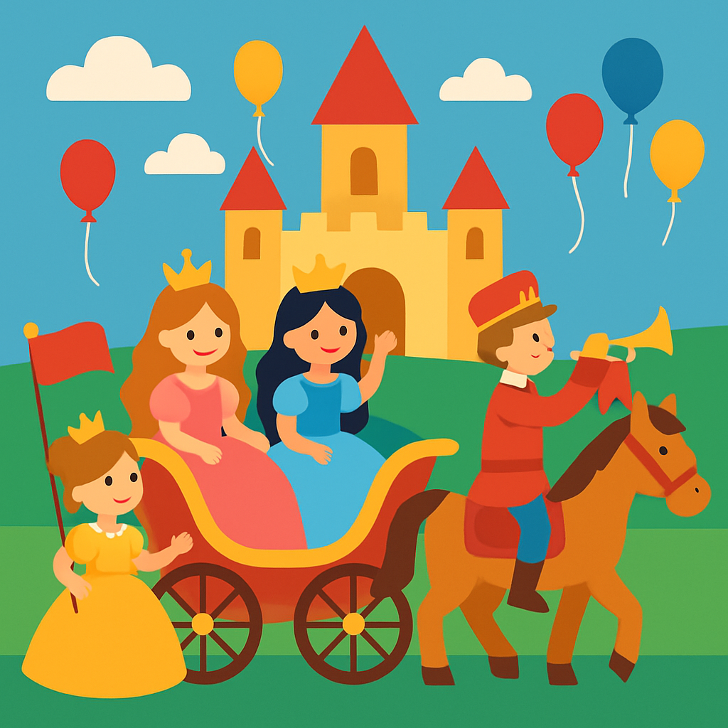 Princess Party Parade Paint By Diamonds Art