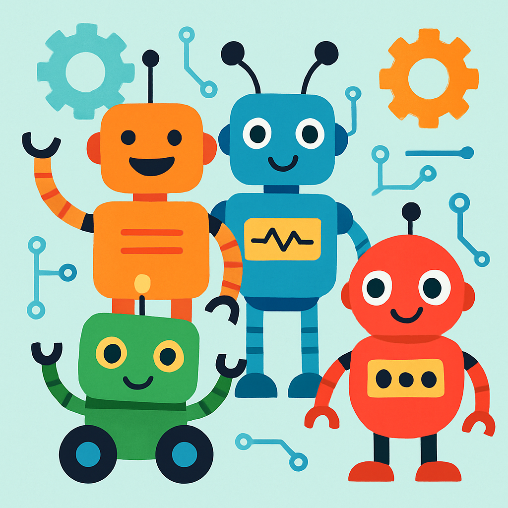 Robot Crew Paint By Diamond