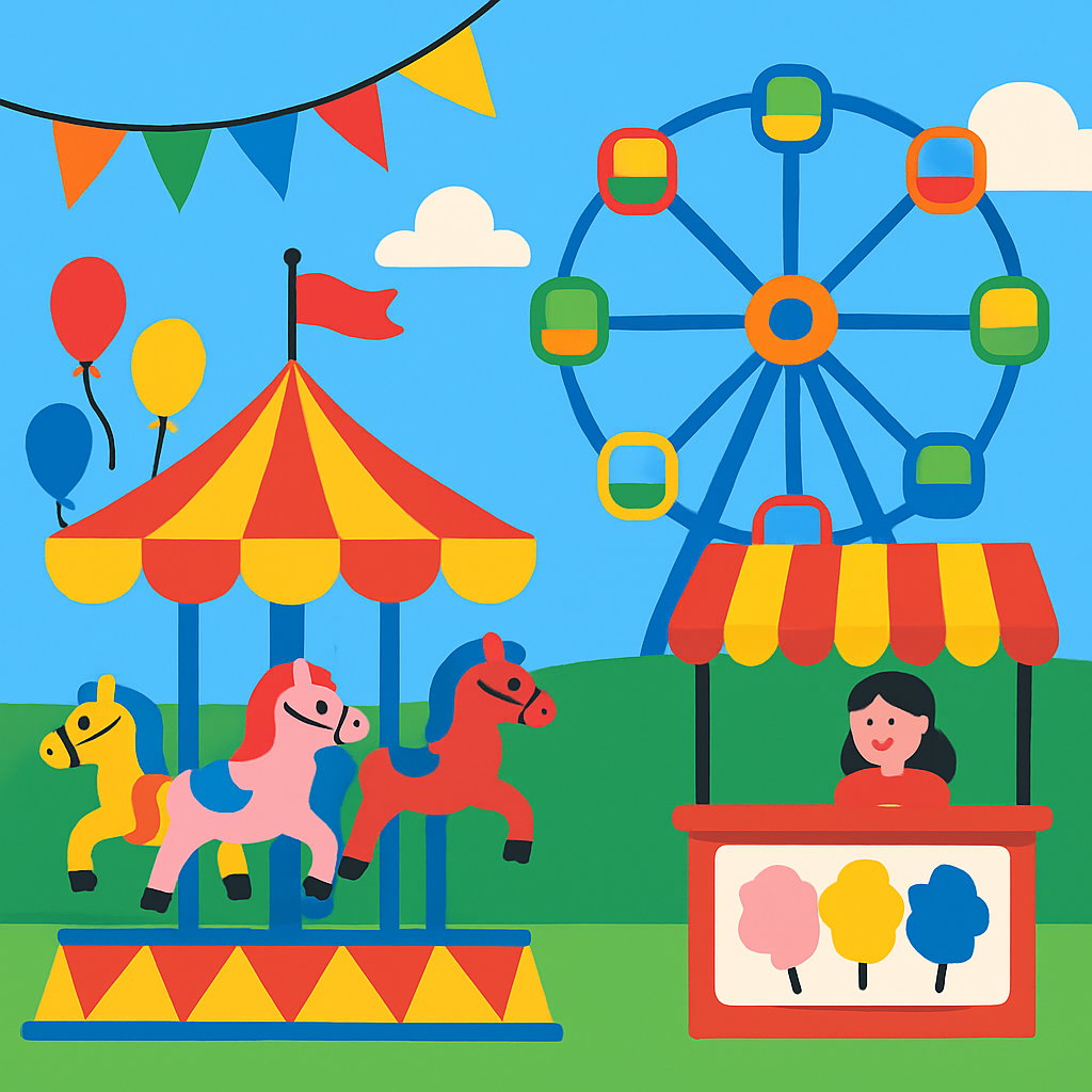 Whimsical Fairground Paint By Diamond