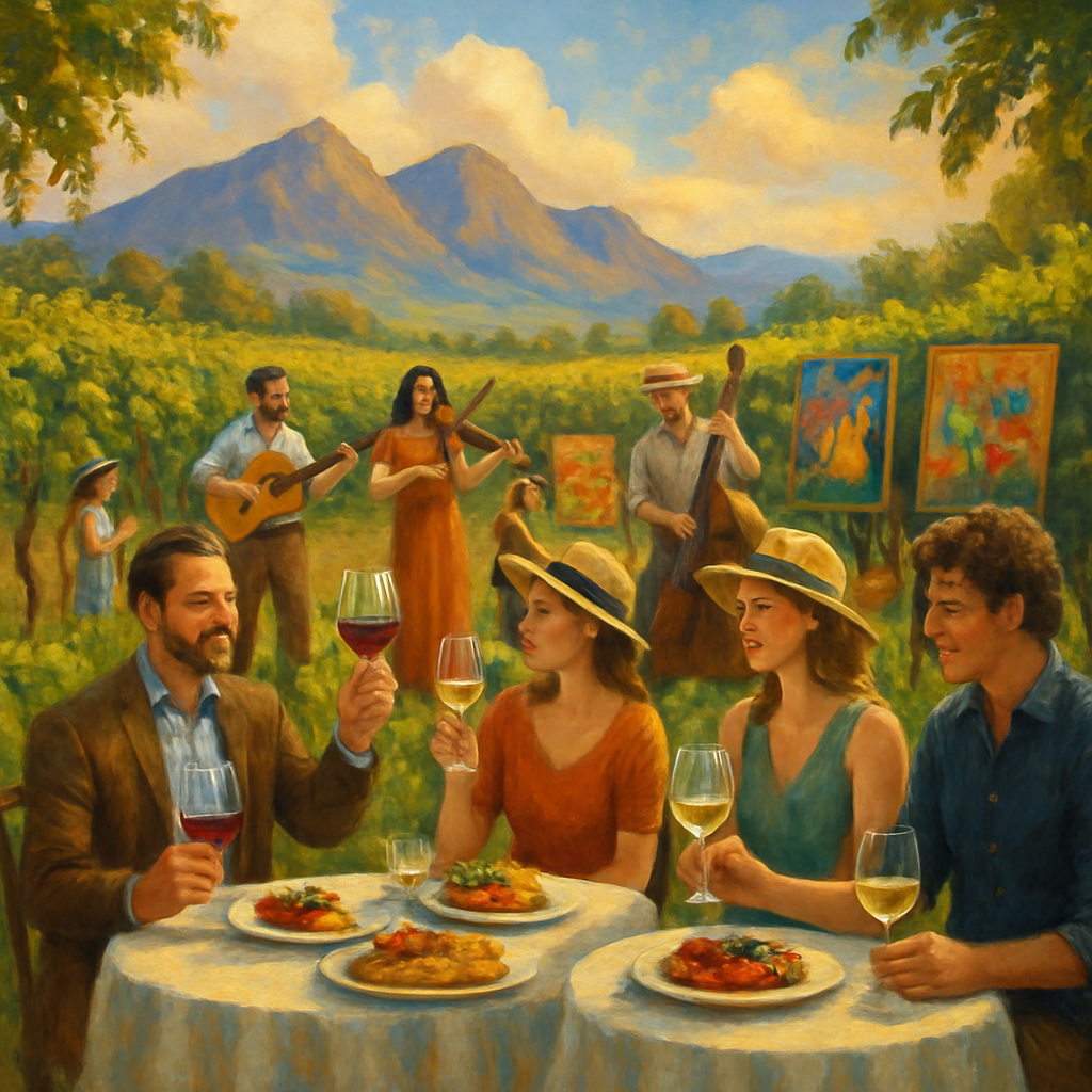 Franschhoek Wine Festival - Franschhoek Painting By Diamonds Kit