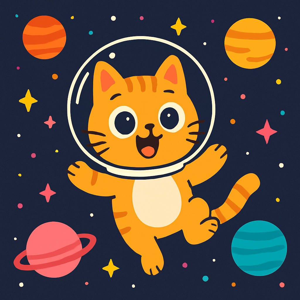 Astro Cat Space Explorer Paint By Diamond