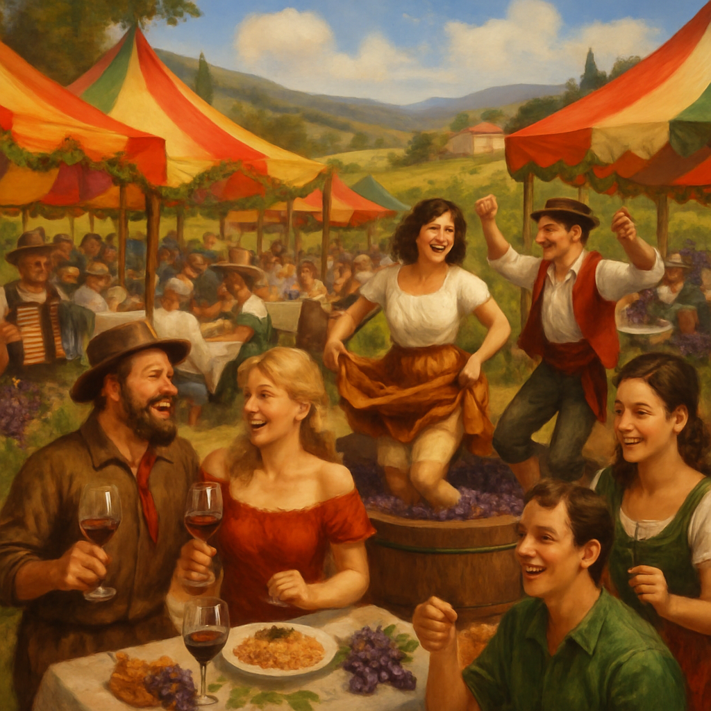 Grape Harvest Festival - Italy Paint By Color