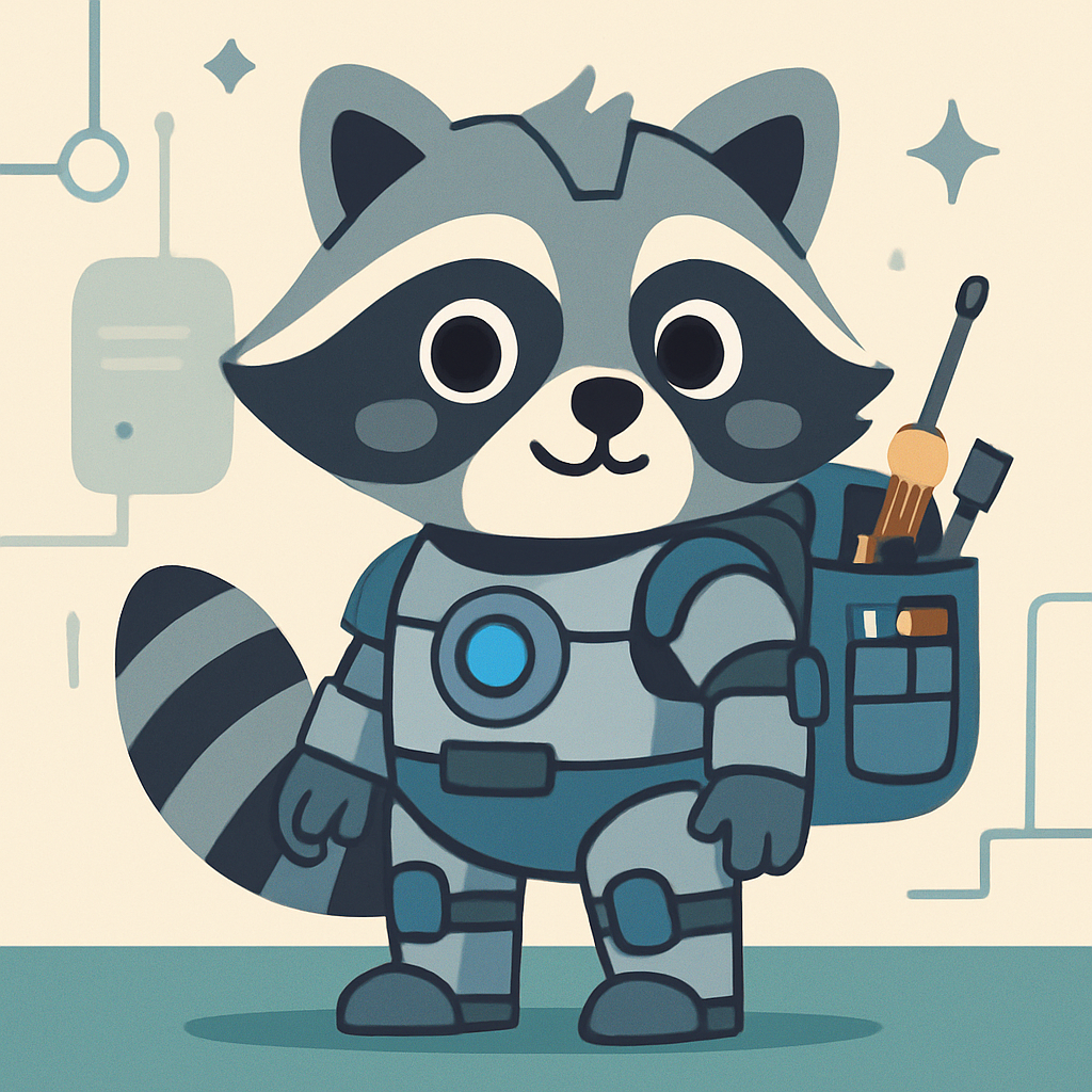 Robo Raccoon Explorer Paint By Diamond