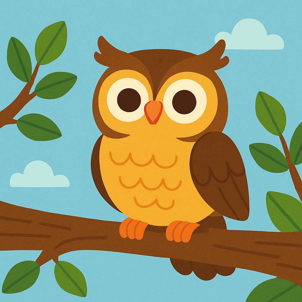 Wise Owl In A Tree Diamond Painting