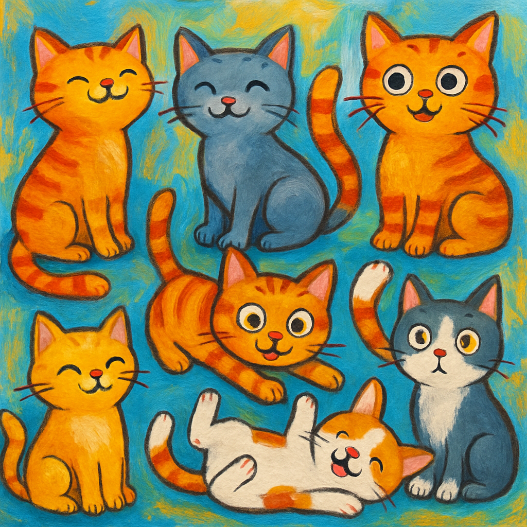 Whiskers And Tails Painting By Diamonds Kit