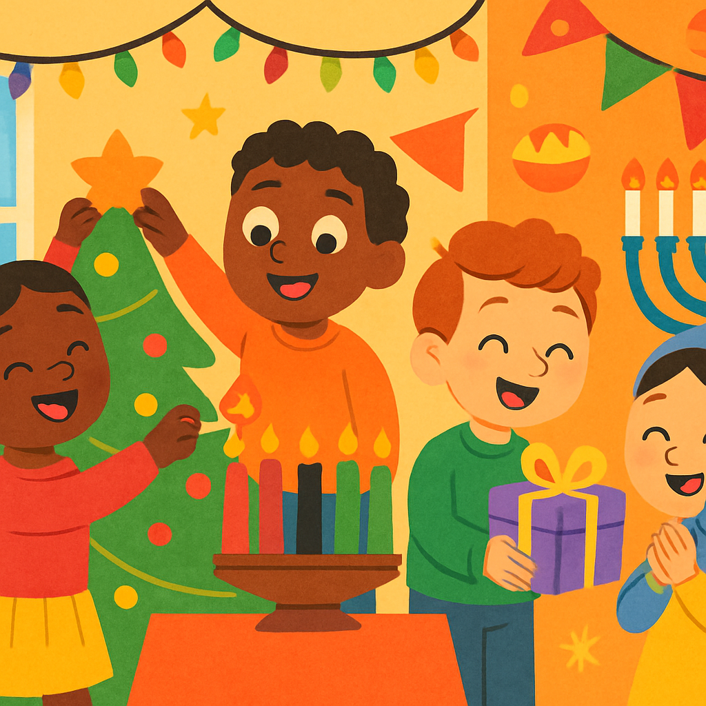 Colorful Holiday Celebration Diamond Painting