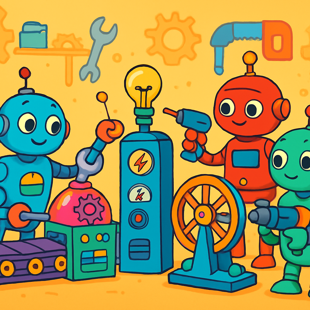 Fantastic Robot Builders Diamond Painting