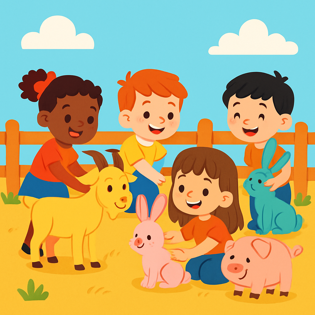 Happy Petting Zoo Diamond Painting