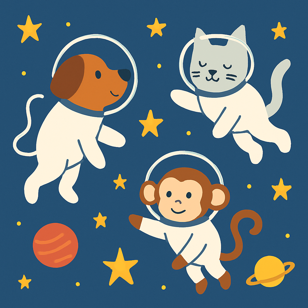 Astronaut Animal Adventure Paint By Color