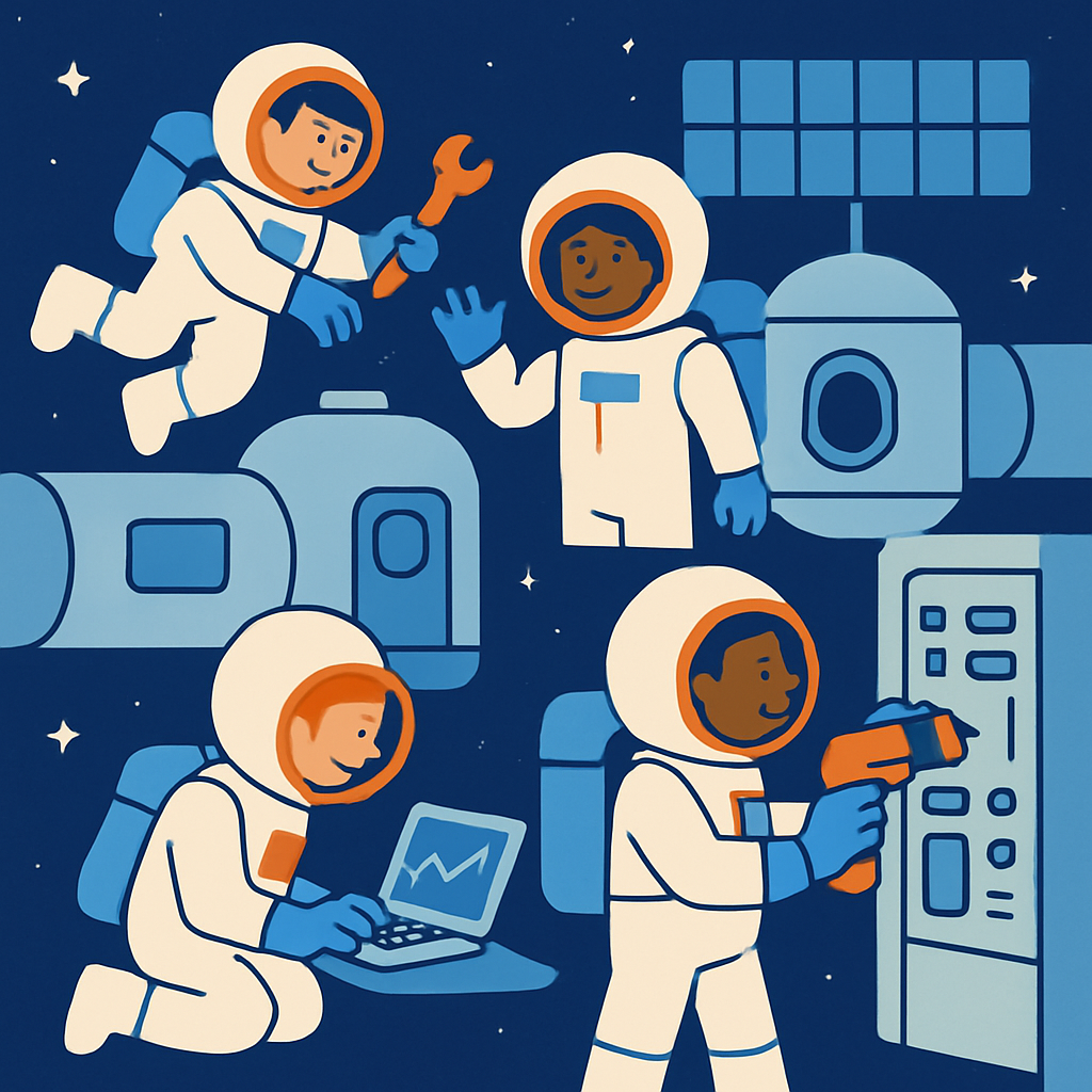 Space Station Crew Paint By Color