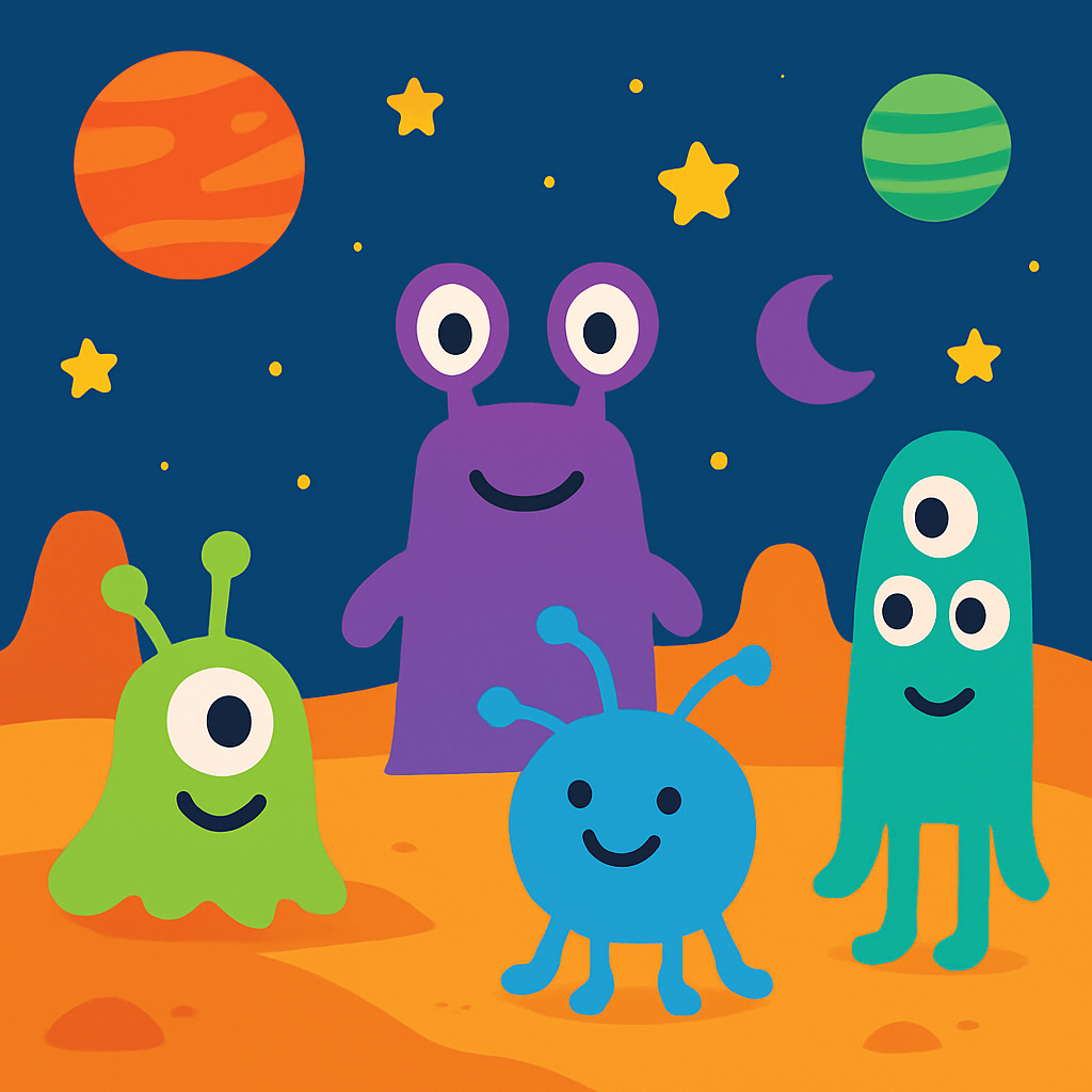 Space Creature Adventure Paint By Color
