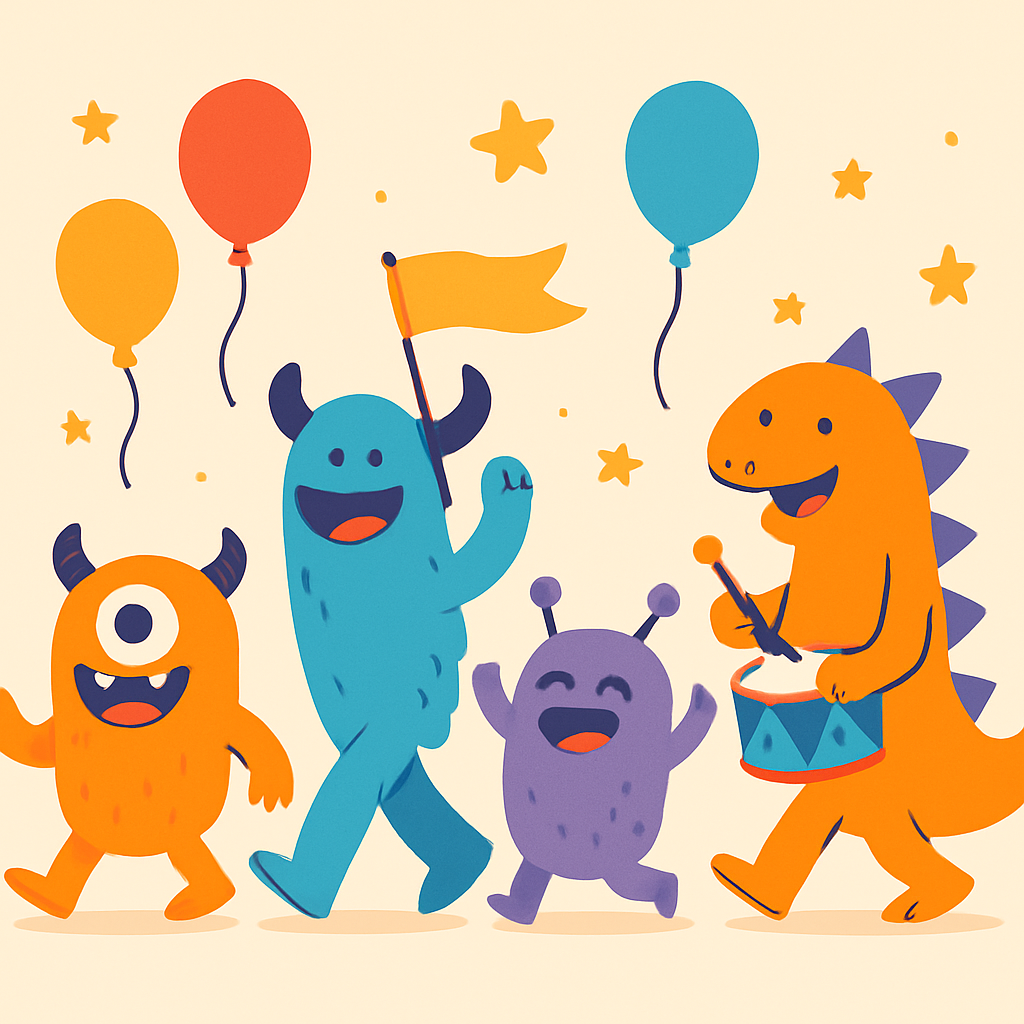 Cuddle Monster Parade Paint By Color