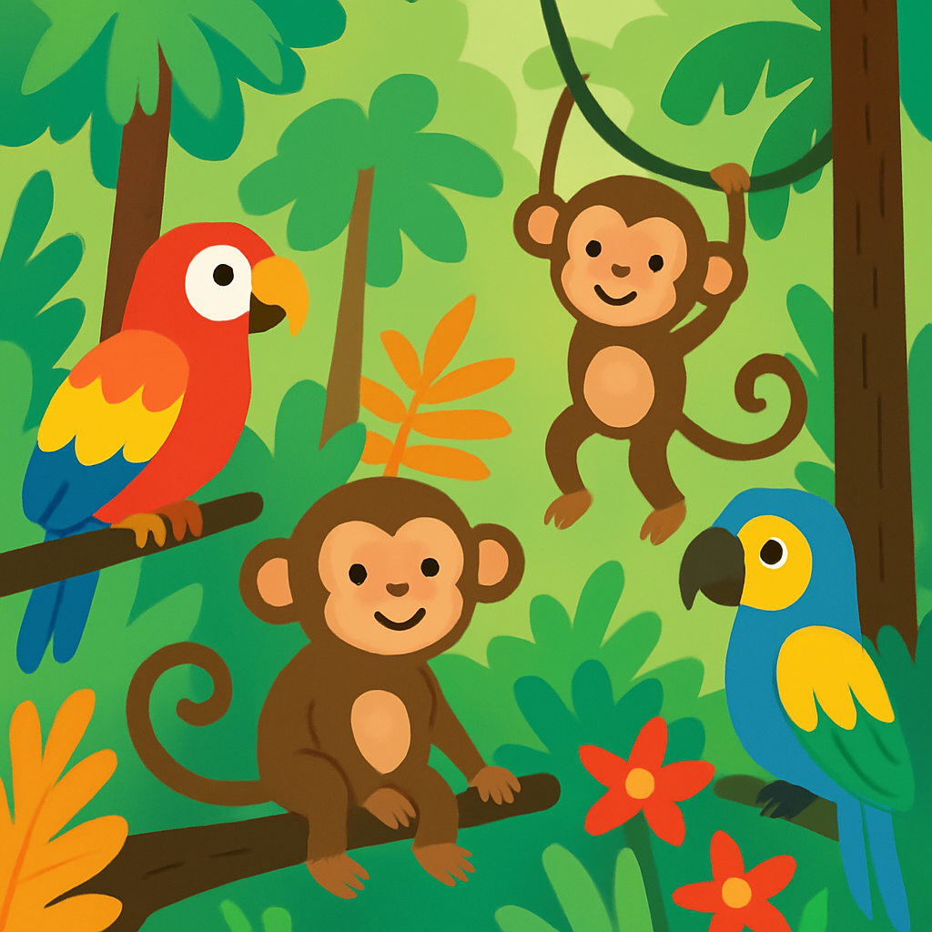 Vibrant Tropical Rainforest Paint By Diamonds Art