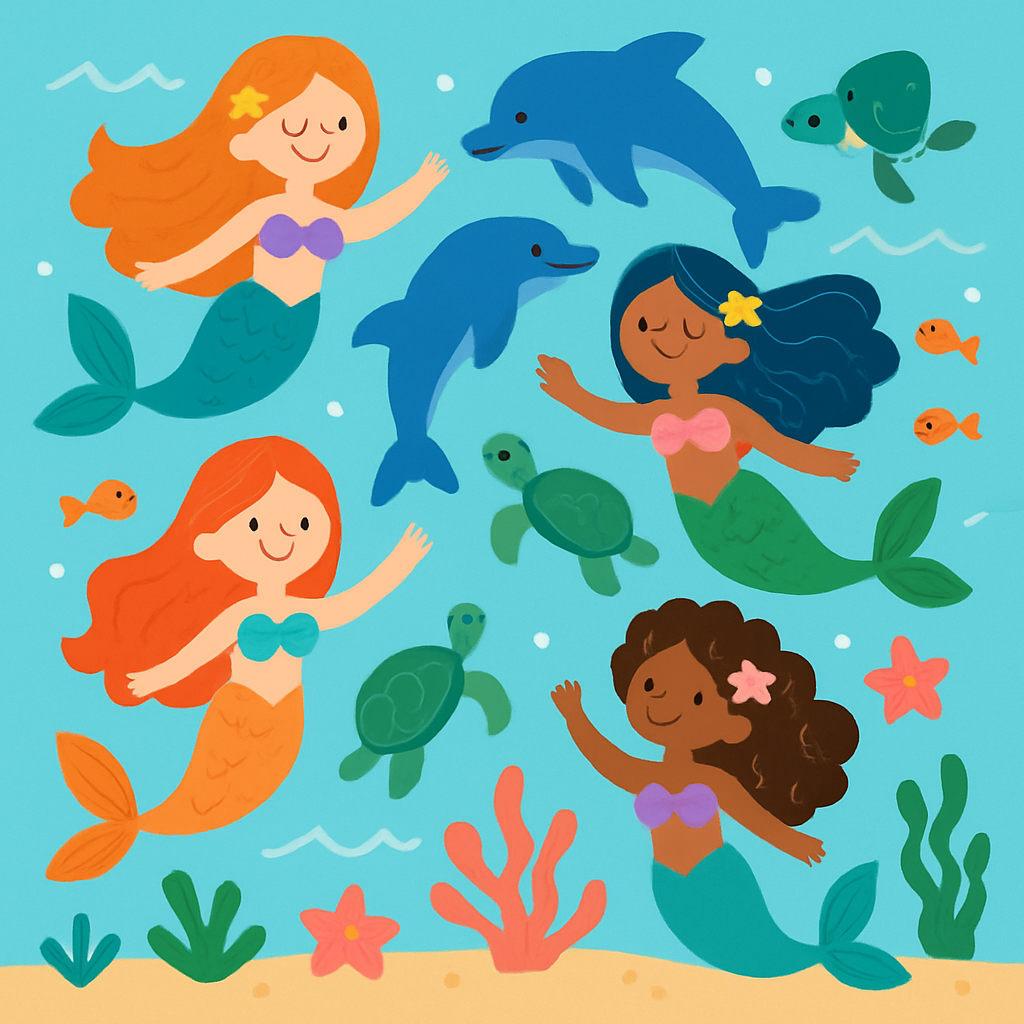 Seaside Mermaid Gathering Paint By Diamonds Art