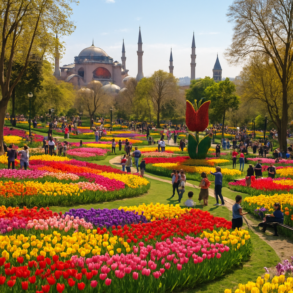 Istanbul Tulip Festival - Turkey Painting Diamond Kit