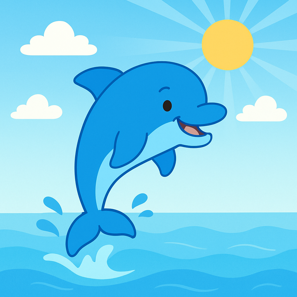 Whimsical Dolphin Painting By Diamonds Kit