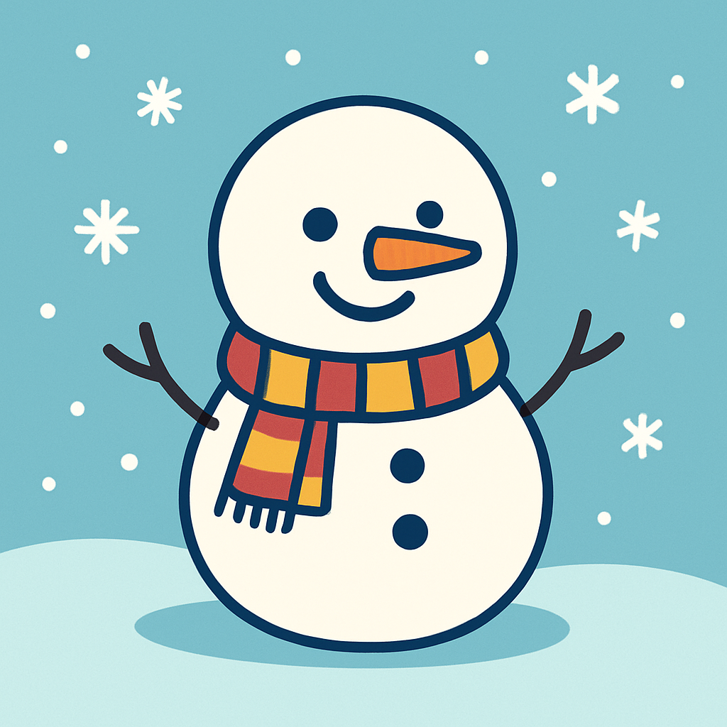 Delightful Snowman Painting By Diamonds Kit
