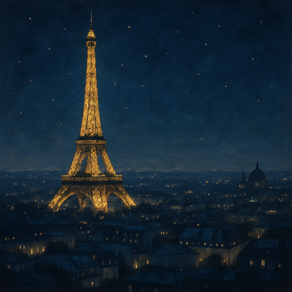 Parisian Nightscape Elegance Paint By Color