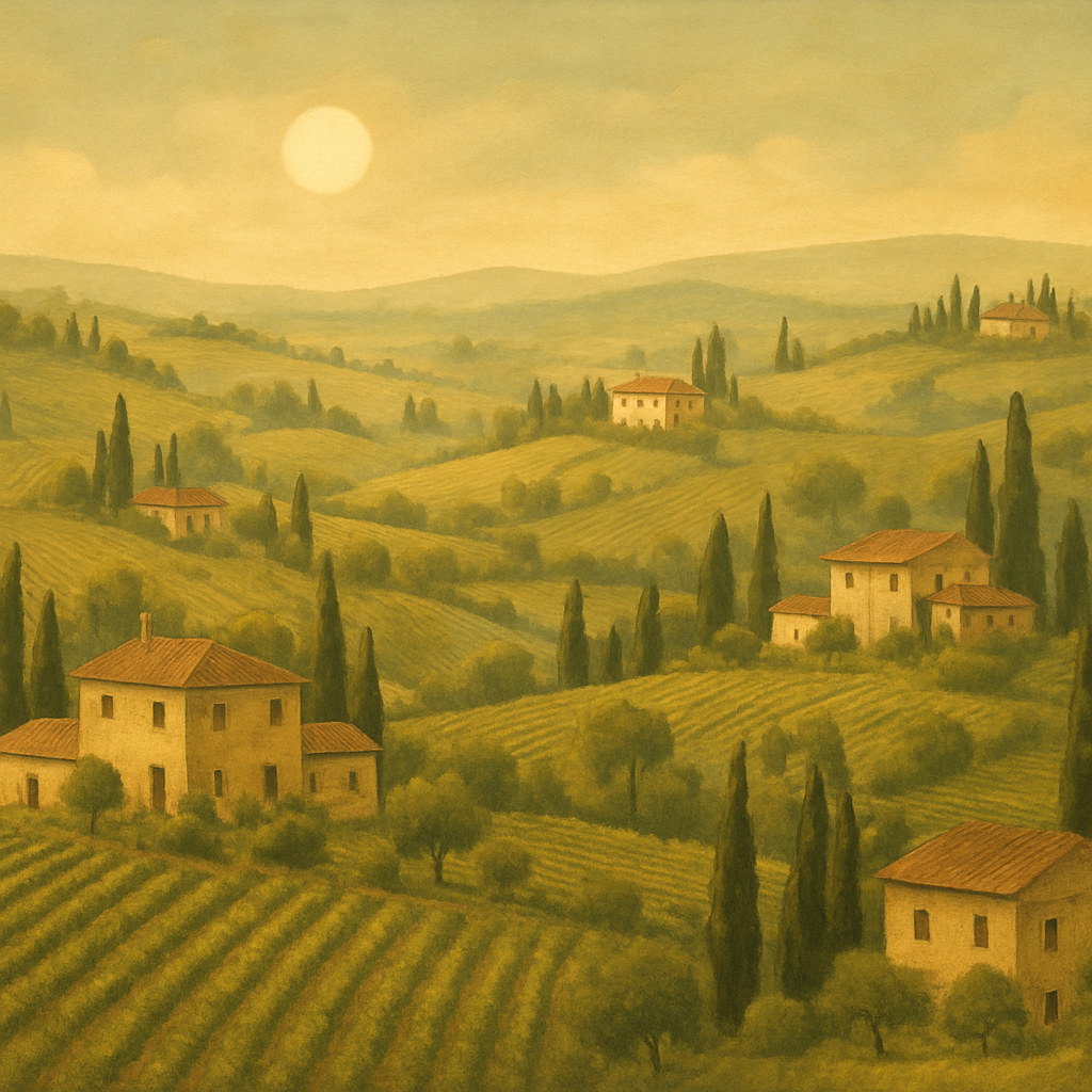Italian Countryside Panorama Paint By Color