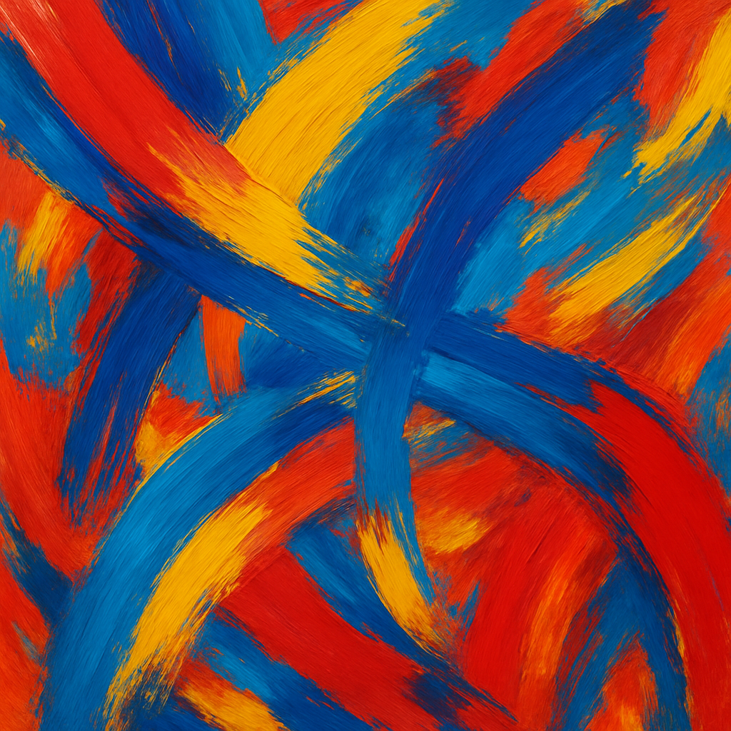 Abstract Expressionism Adventure Paint By Color