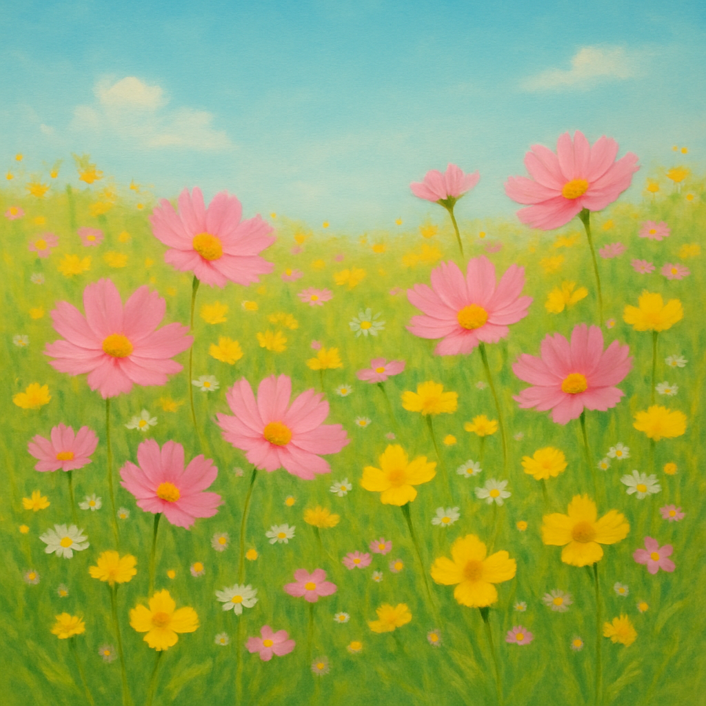 Dreamy Springtime Meadow Paint By Color