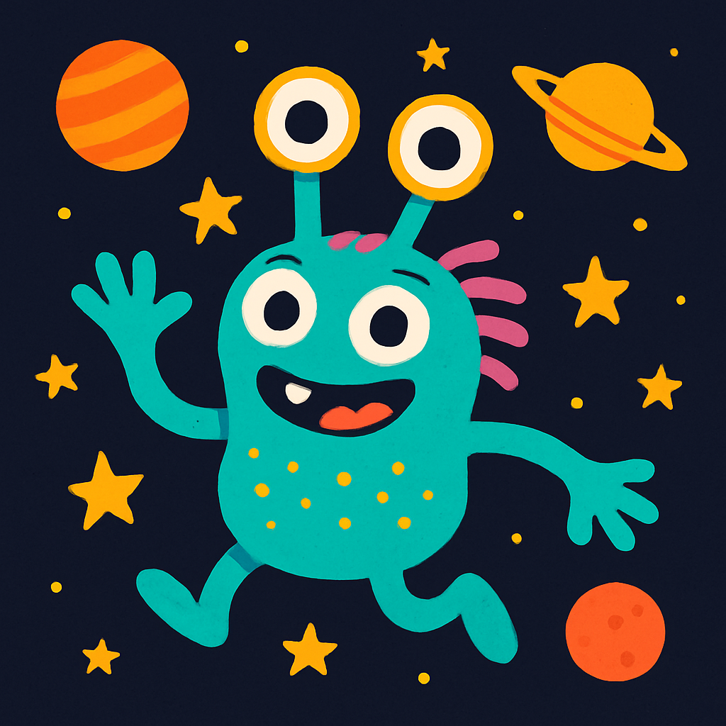 Funky Alien Painting By Diamonds Kit