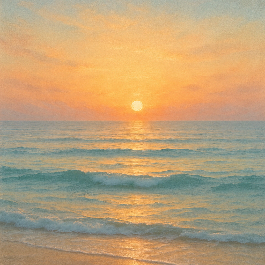 Sunrise Over Tranquil Waters Paint By Color
