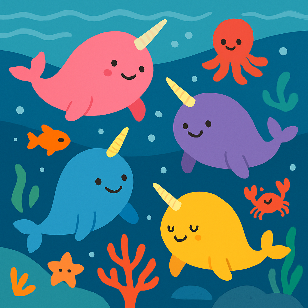 Nautical Narwhal Adventure Diamonded Painting Kits