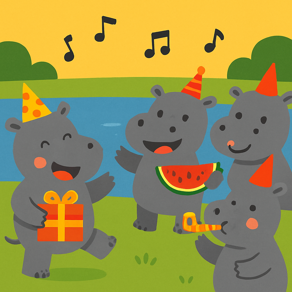 Happy Hippo Hootenanny Diamonded Painting Kits
