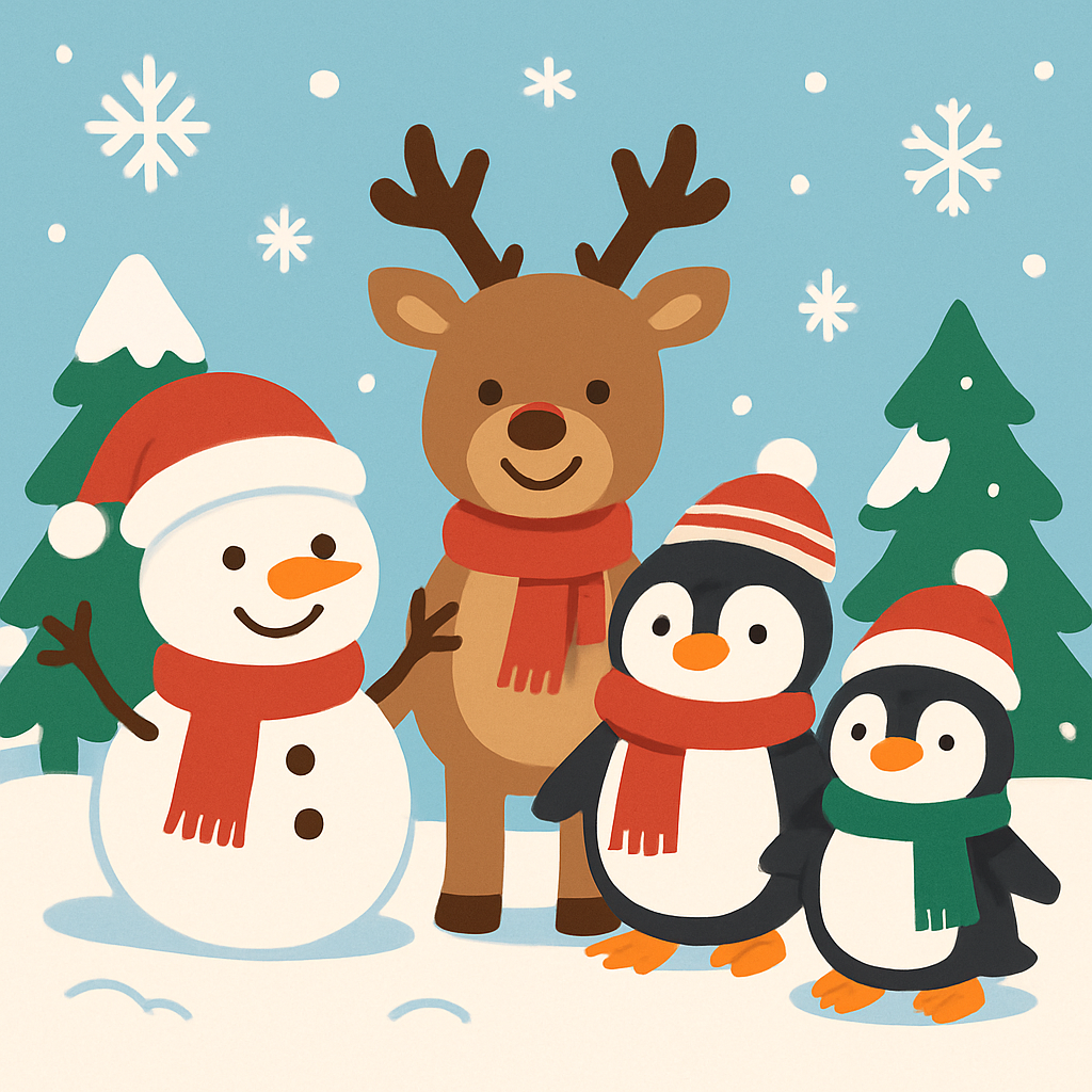 Frosty Friends Festivity Diamonded Painting Kits