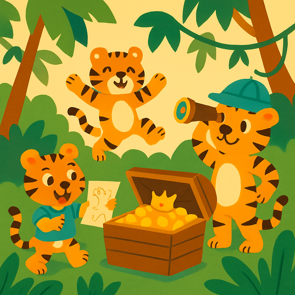 Treasure Hunt Tigers Diamonded Painting Kits