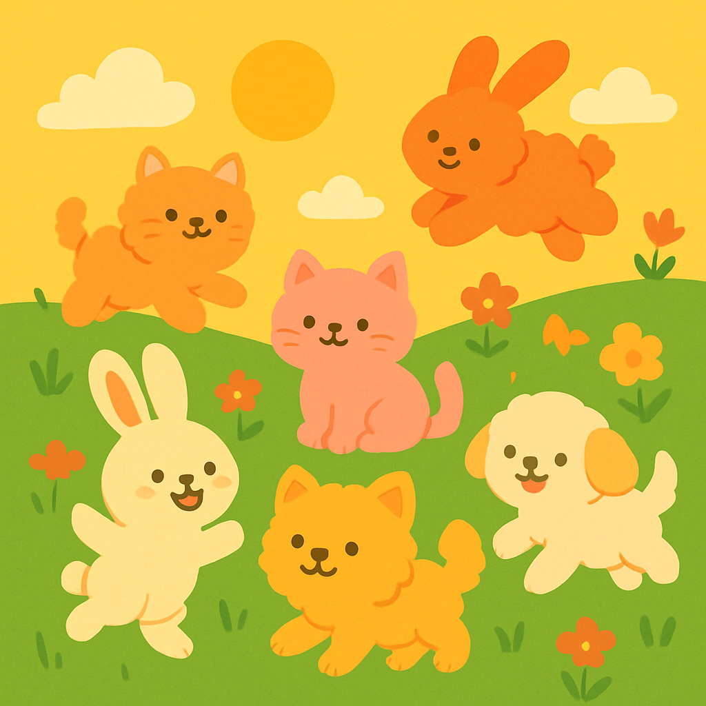 Fluffy Friends Frolic Diamonded Painting Kits