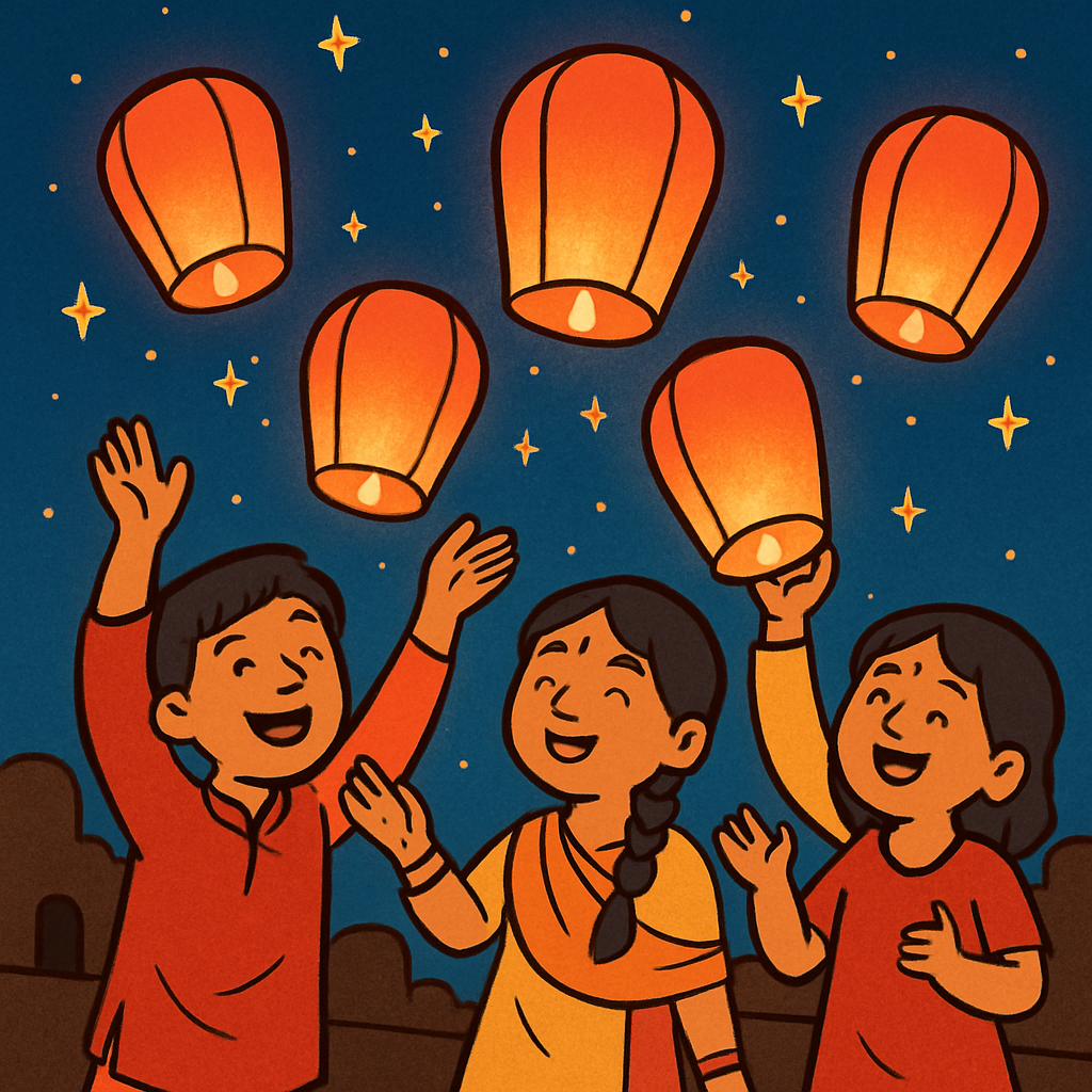 Chinese Lantern Festival Night Paint by diamonds kits