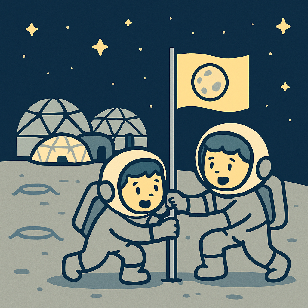 Journey To The Moon Base Painting by diamonds kit