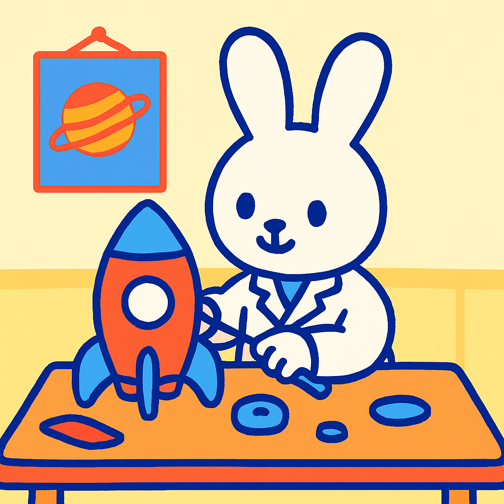 Rocket Scientist Rabbit Paint by diamonds art