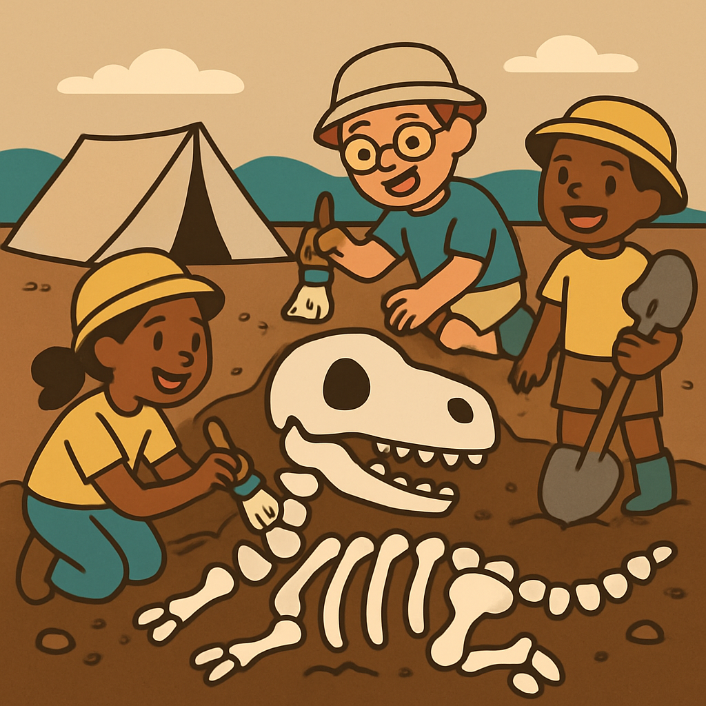 Dinosaur Dig Day diamonded painting kits