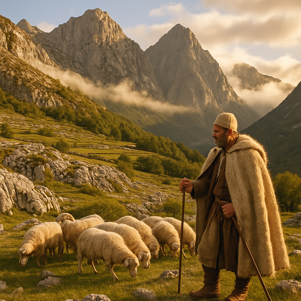 Albanian Accursed Mountains Pastoral paint by diamonds
