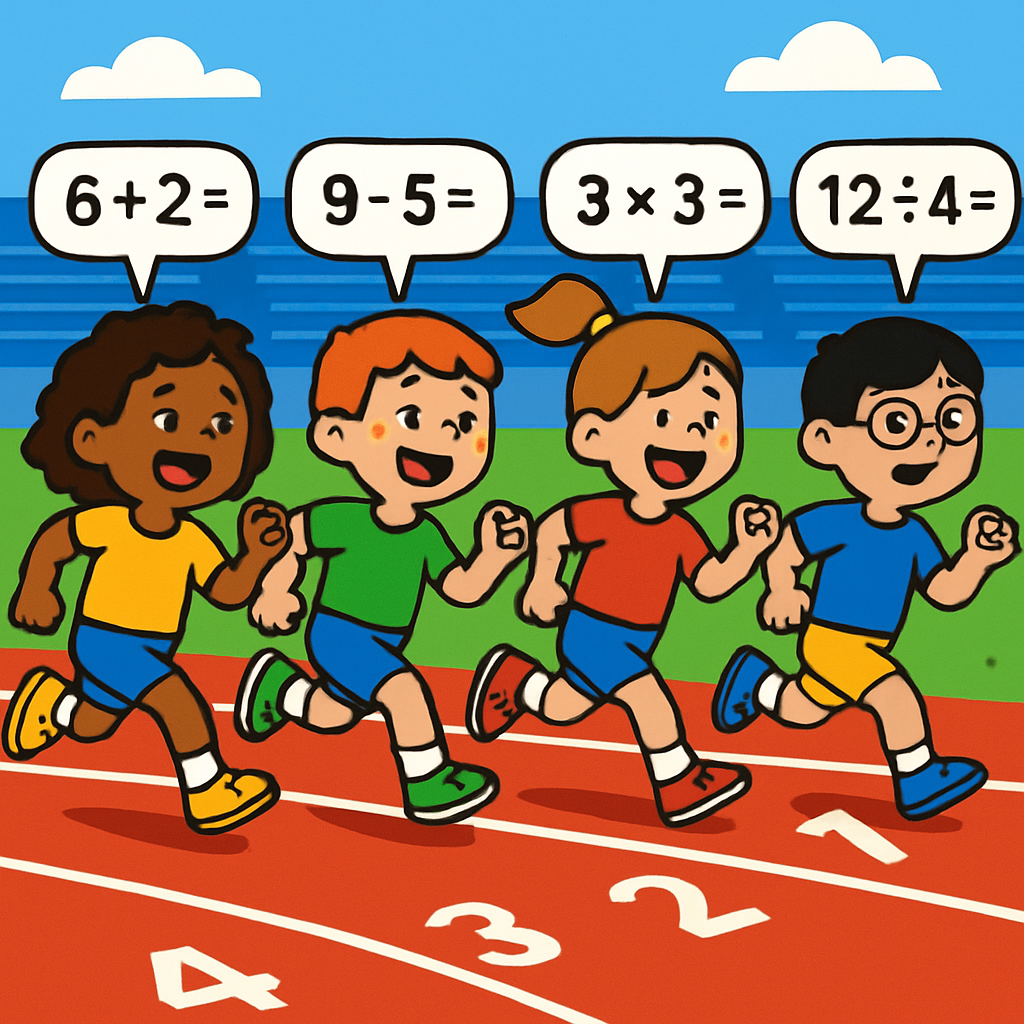 Olympic Math Race paint by diamond