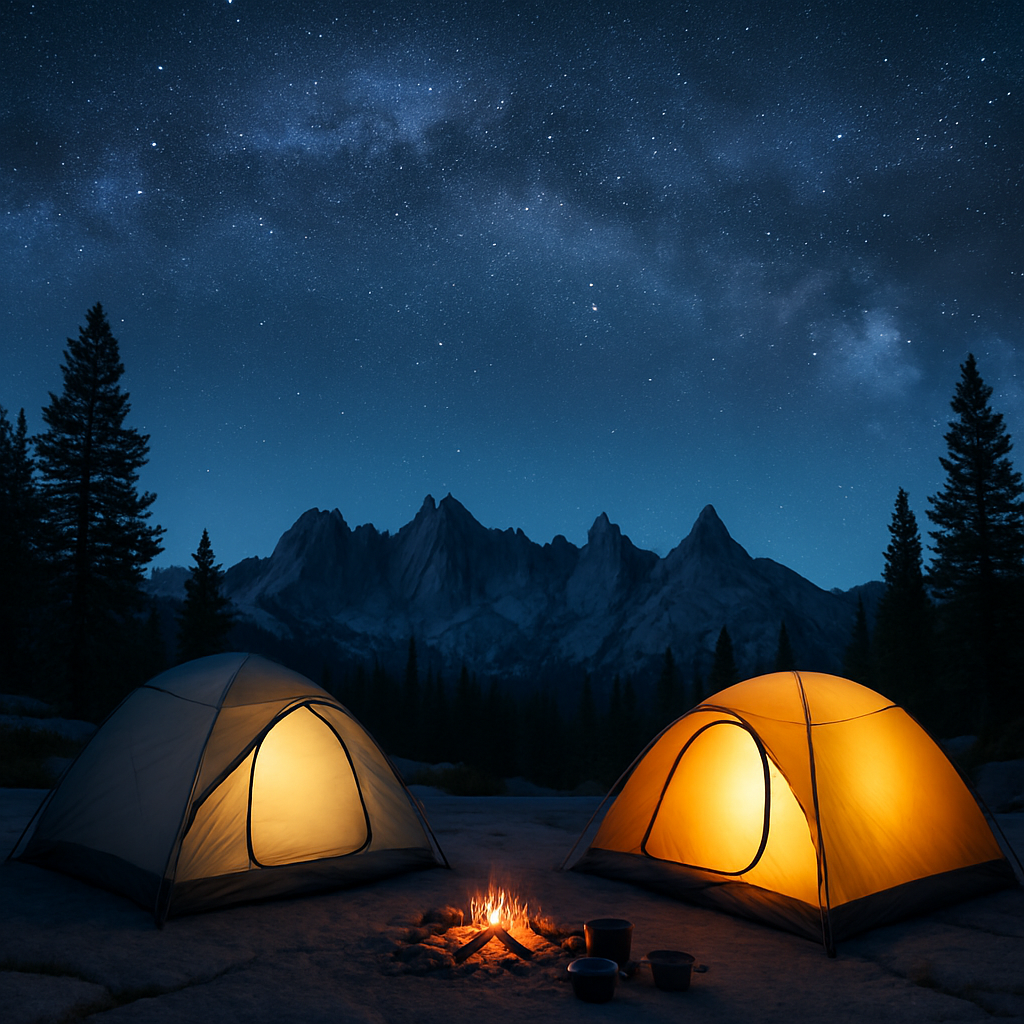 Sierra Nevadan Night Sky Camp Paint by diamonds art