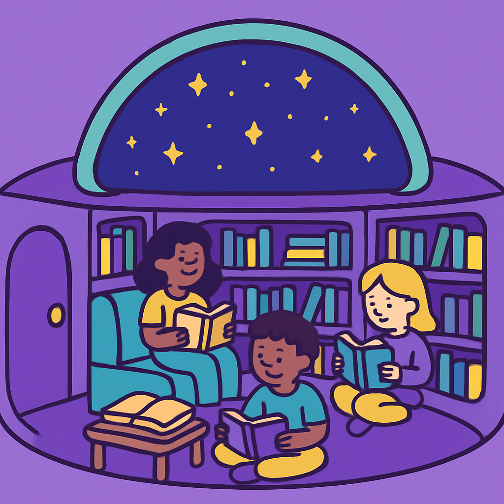 Starship Library paint by diamonds